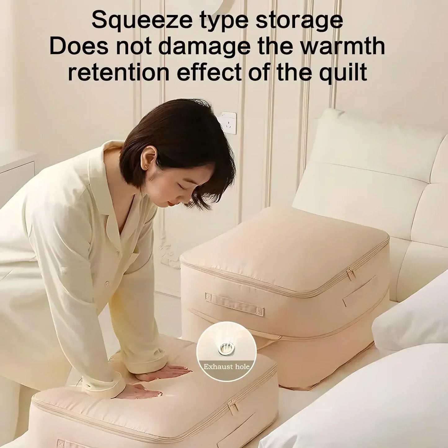 Large Capacity Compression Clothes Storage Bag Waterproof Cabinet Organizer Ultra Space Saving Quilt Pillow Blanket Storagepouch