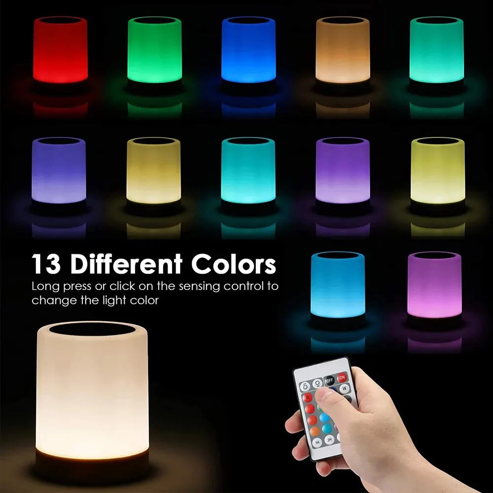 Bedside light on nightstand