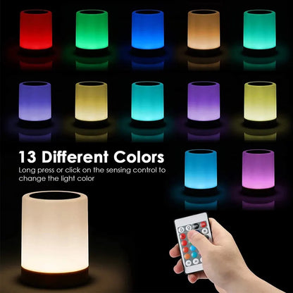 Bedside light on nightstand